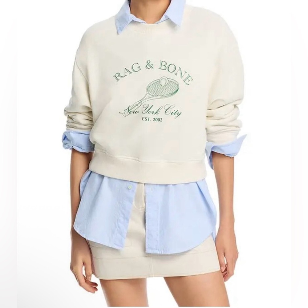 New Rag & Bone Racquet Ball Crop Sweatshirt size Small